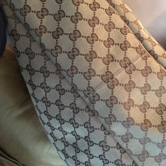 GUCCI Monogram Large Horsebit Chain Hobo Dark Brn - Picture 4 of 9